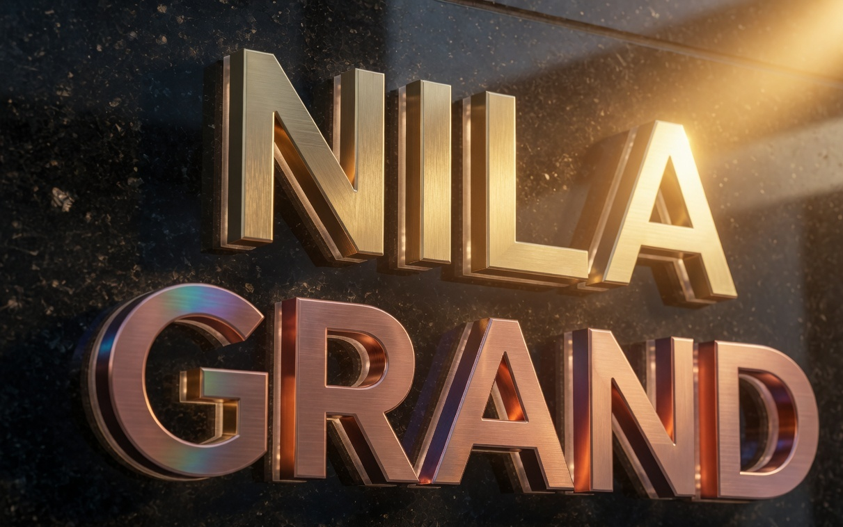 Premium 3D metal letters for a high-end building sign