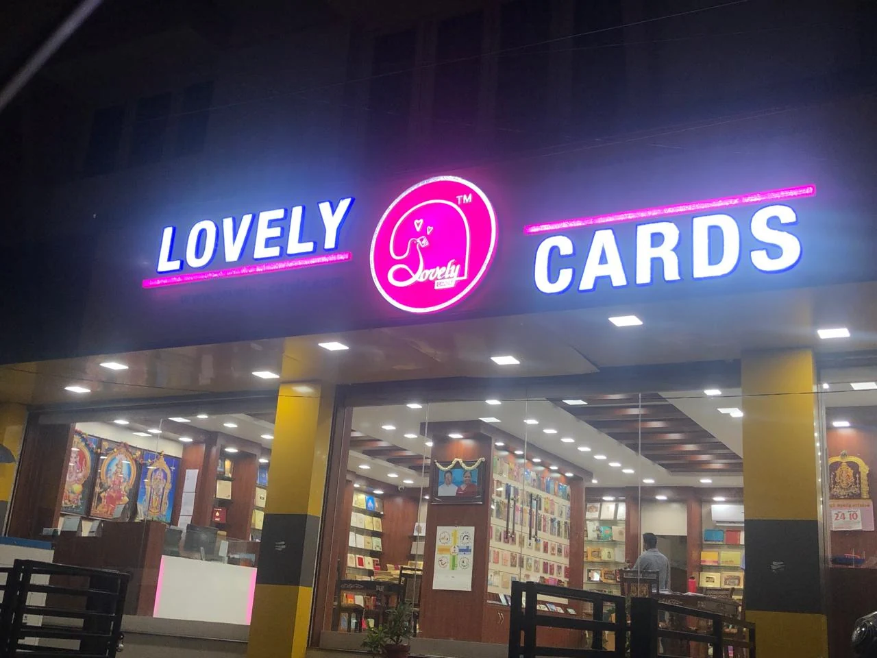 Retail LED channel letter sign showing large readable brand lettering