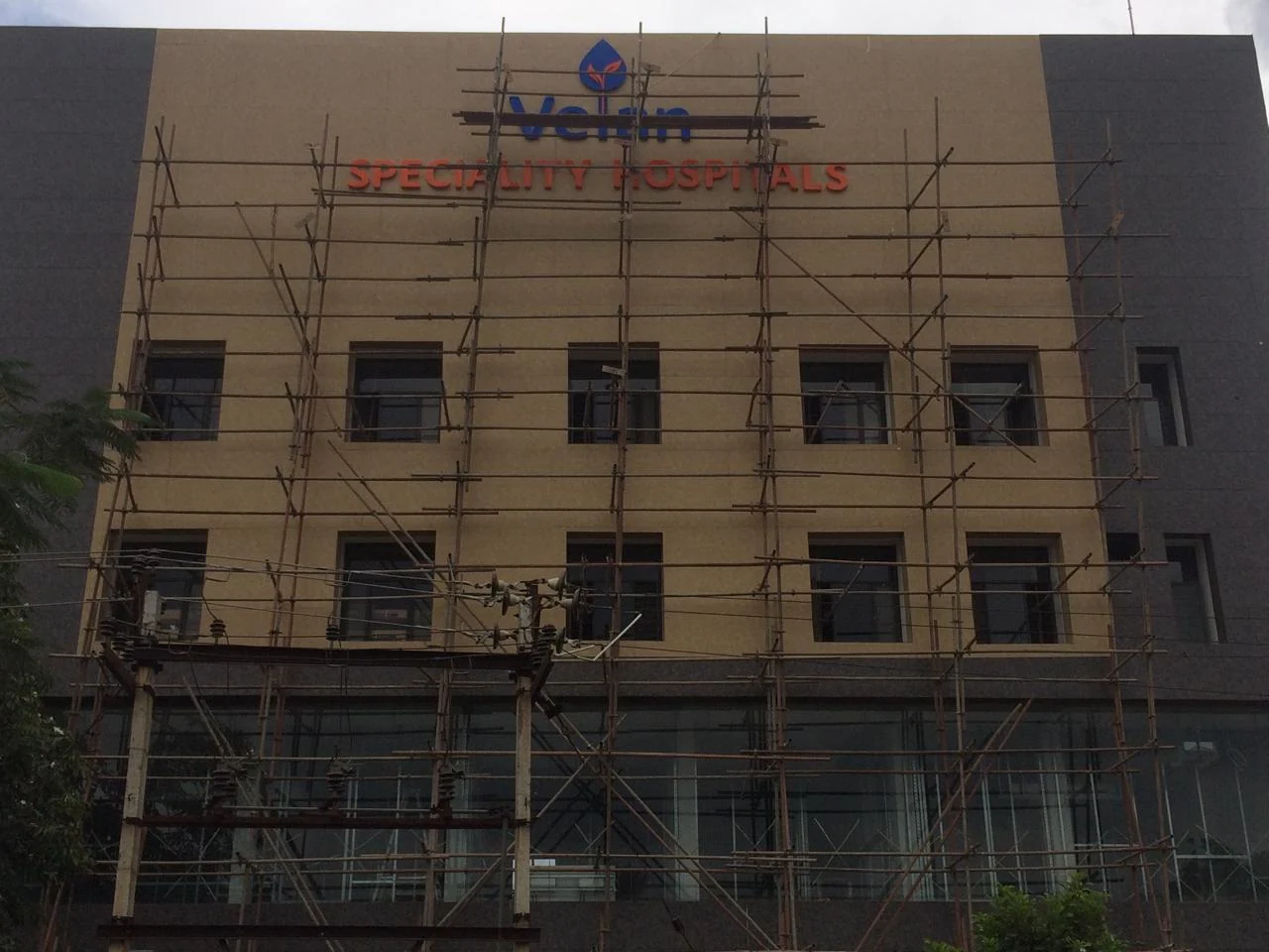 Large LED 3D letters mounted on a multi-storey building facade