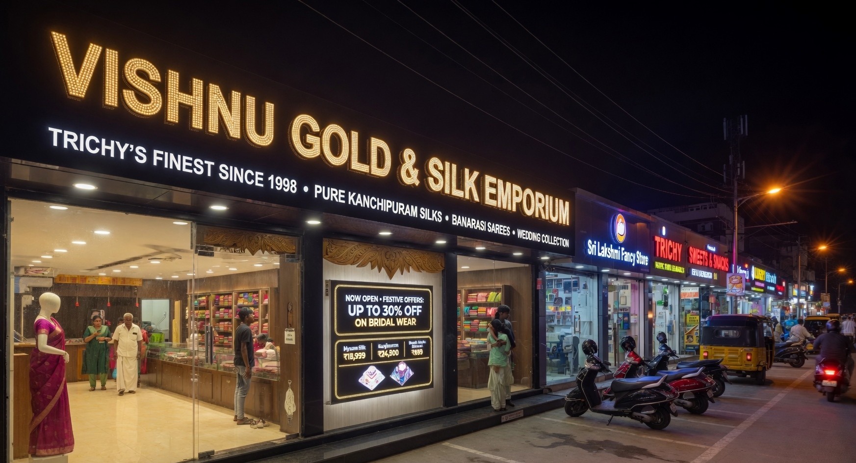 Retail LED Signage Project by BRS SIIGNS Trichy — LED Sign Board Tamil Nadu